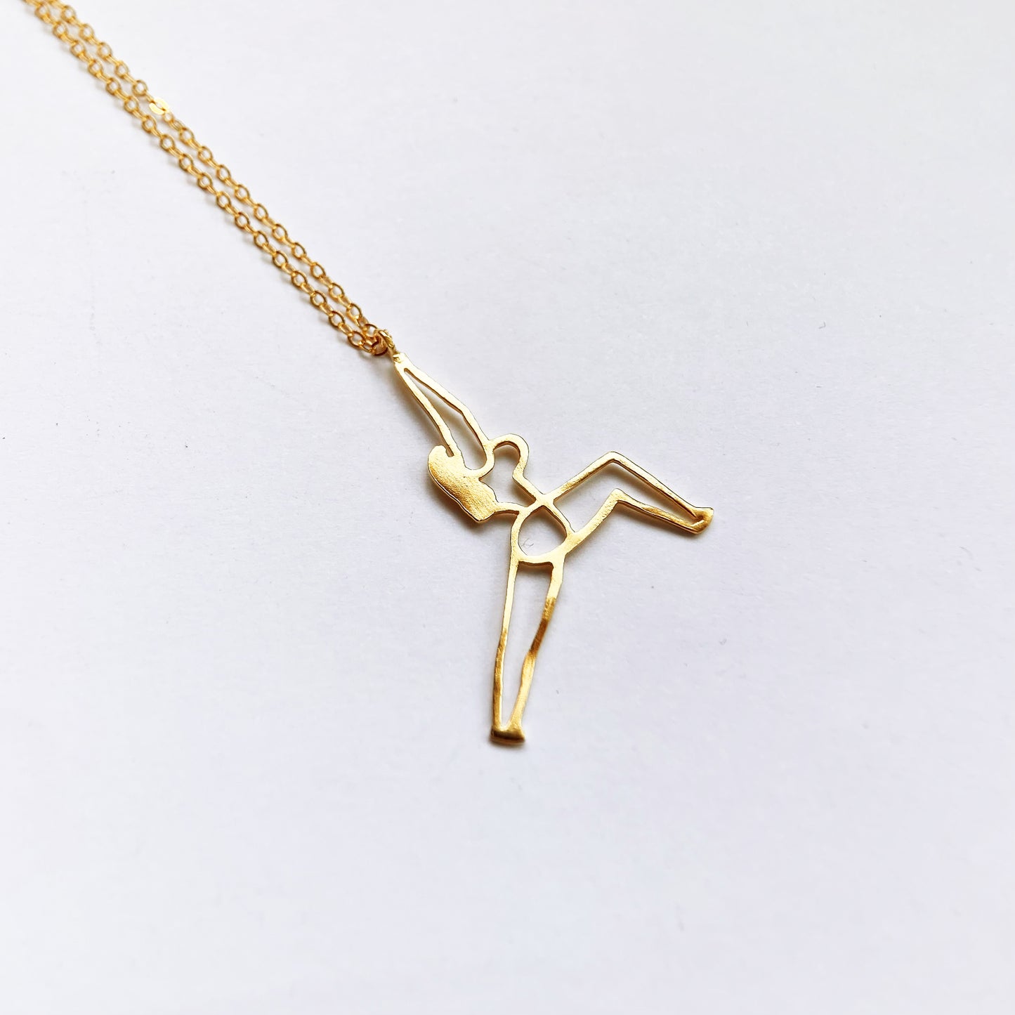 Sweat-Proof 18k Gold Plated Yoga Warrior 1 Necklace