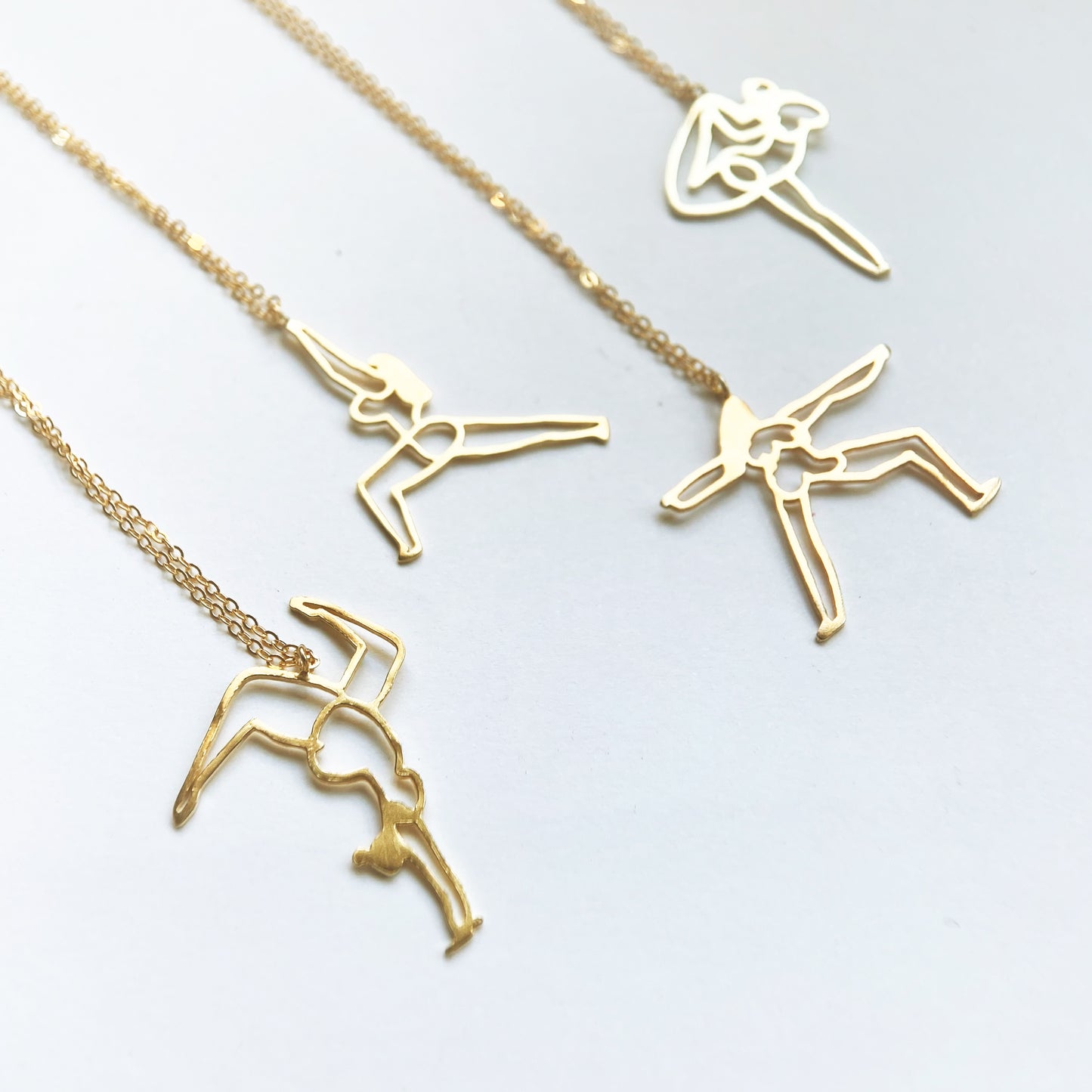 Sweat-Proof 18k Gold Plated Yoga Warrior 1 Necklace