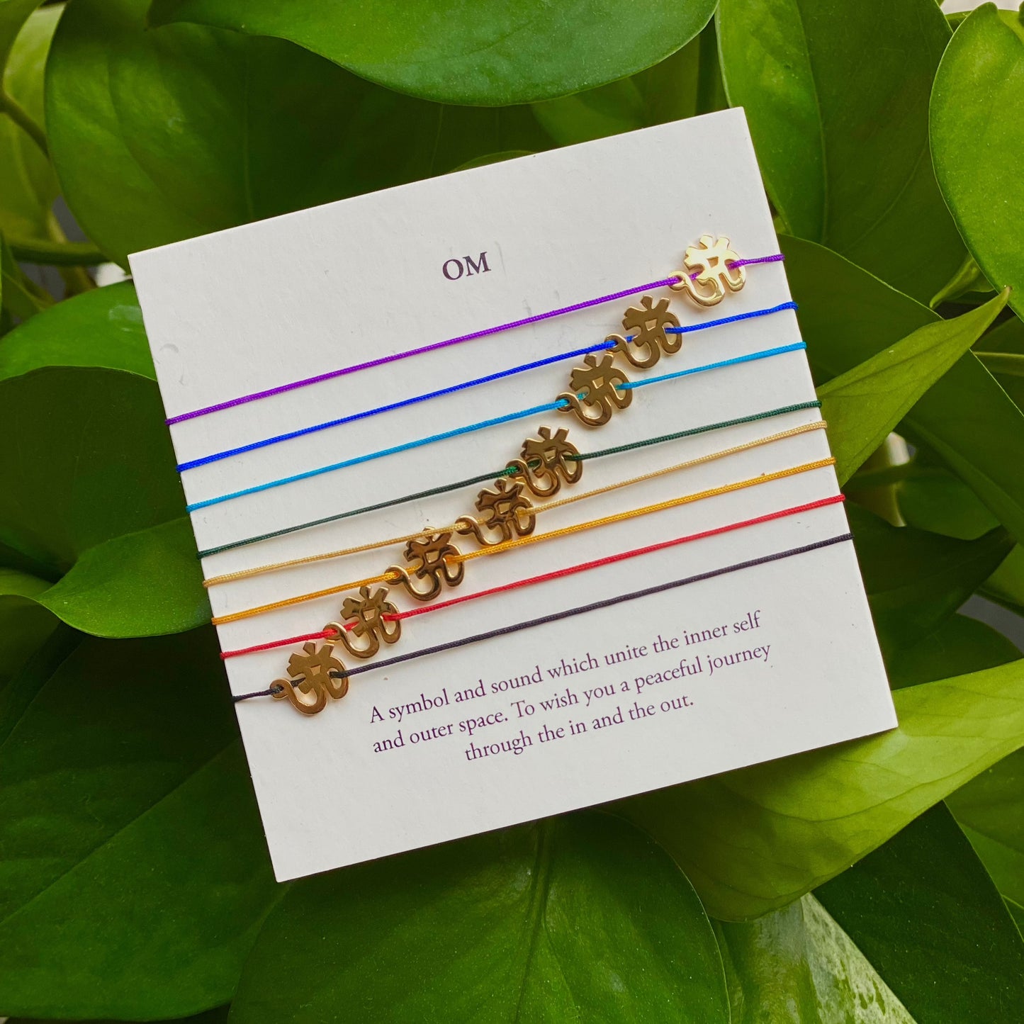 Rainbow colors with chakra Harmony- Om Bracelets